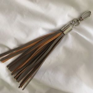 Purse Tassel Charm - Taupe & Tan